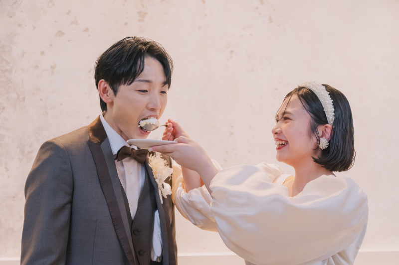 ウェディングケーキ入刀シーンも撮影いたしました