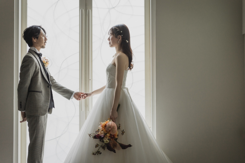 自然光を浴びながら