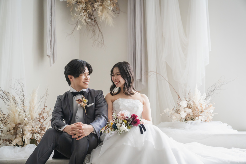 ドレス&タキシードにお色直し