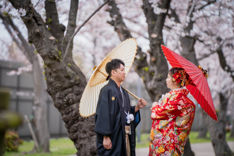 サクラシーズンの和装フォト