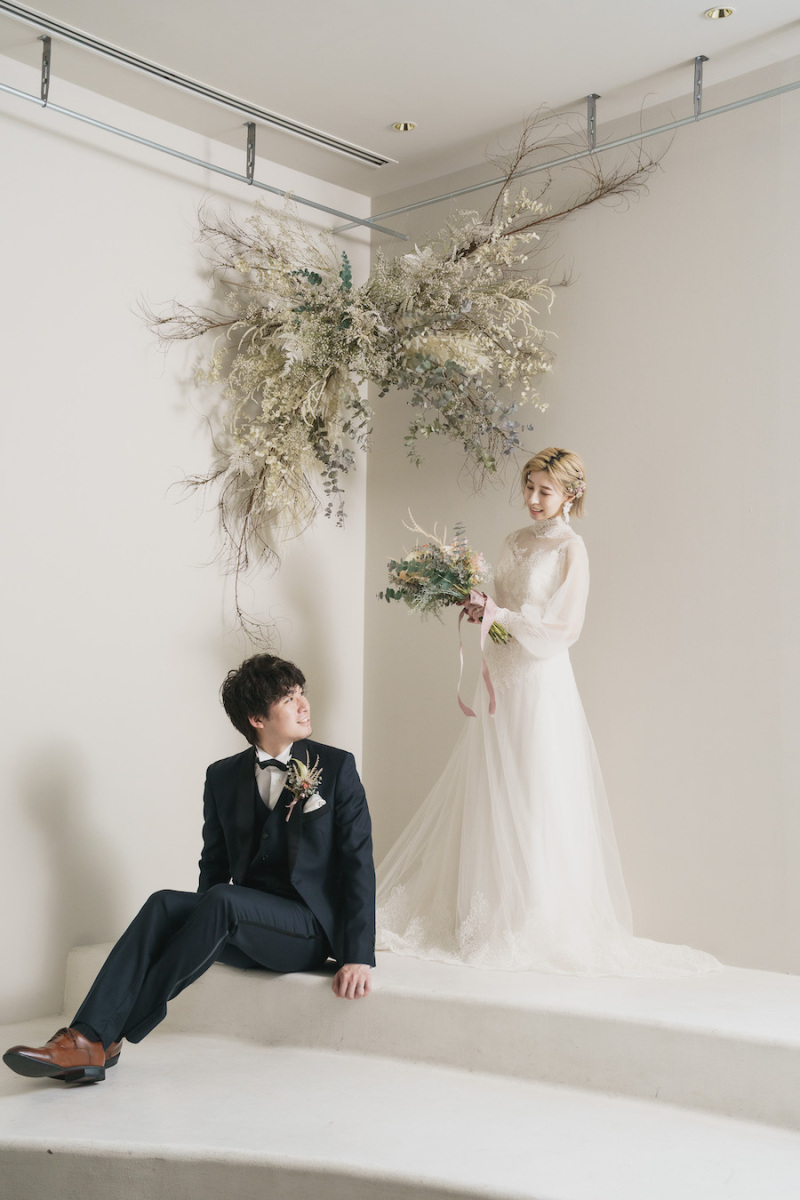 チャペル前のブースにて