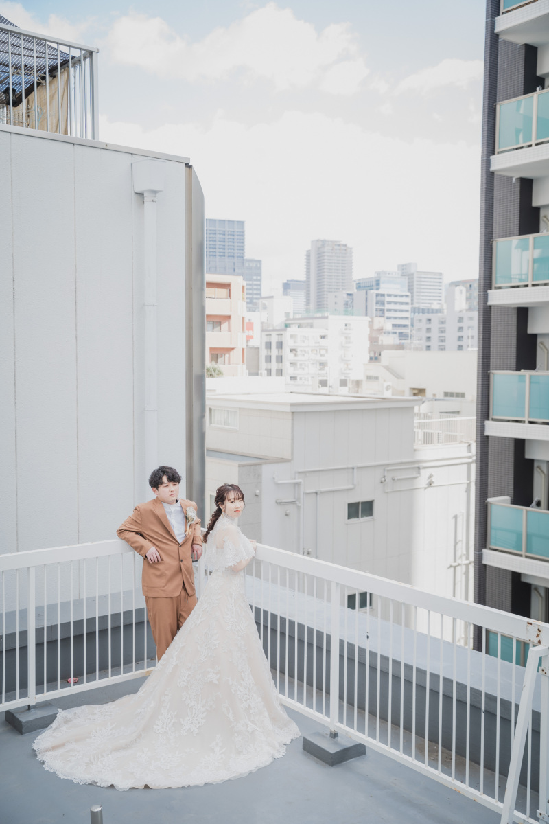 バルコニーでの撮影