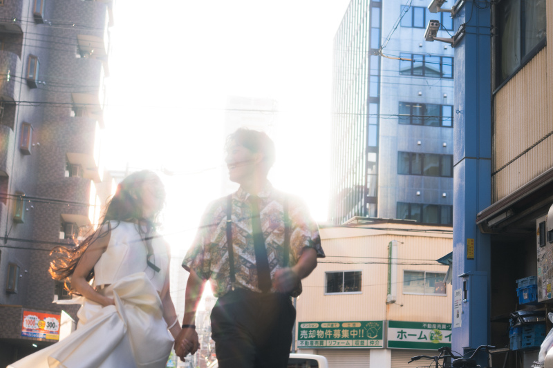 夕陽に包まれて