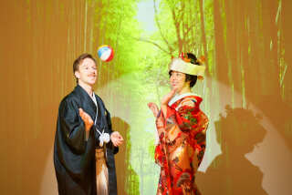 プロジェクションマッピングが映える和装フォト