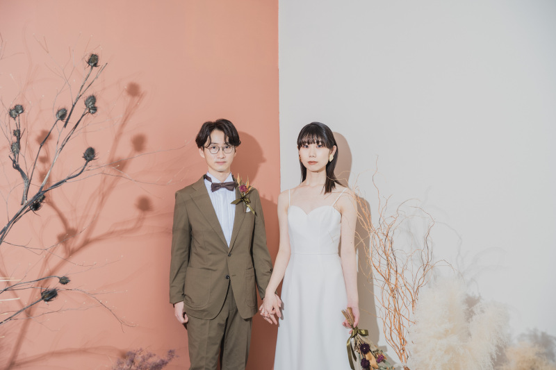 新カラーの背景で撮影