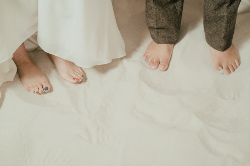 砂地でのショット