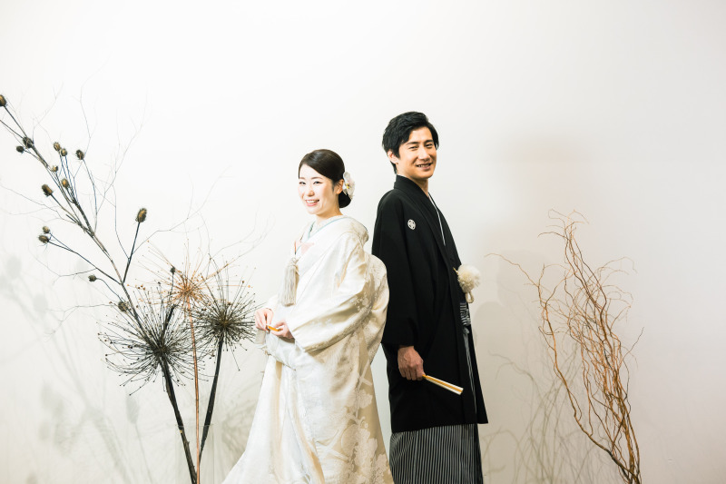 スタジオで白無垢フォト