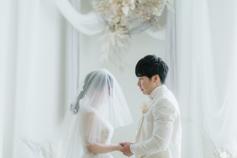 チャペル＆ホワイエで挙式風フォト♡