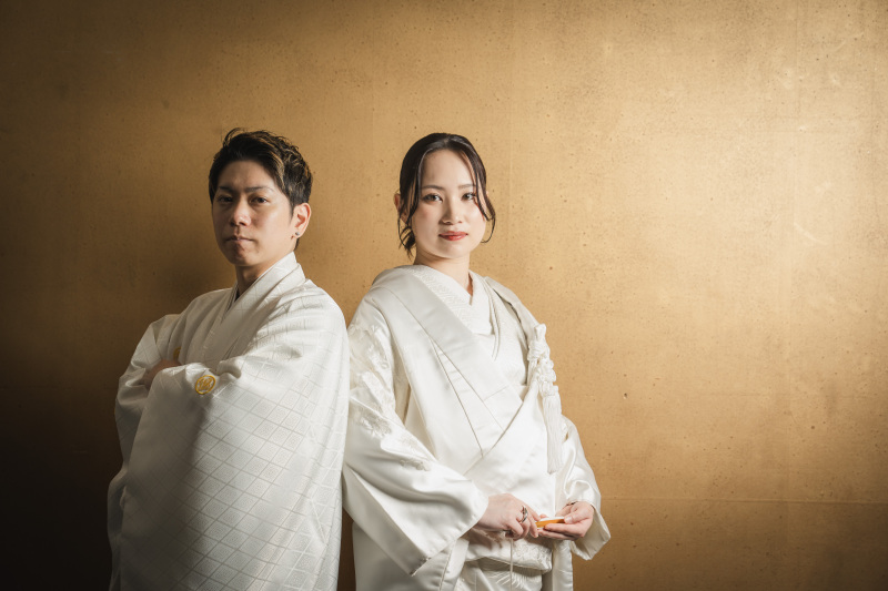 ゴールド×和装