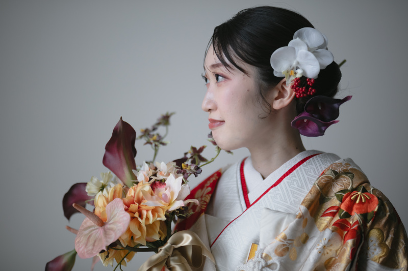 お任せヘアスタイルで和装フォト