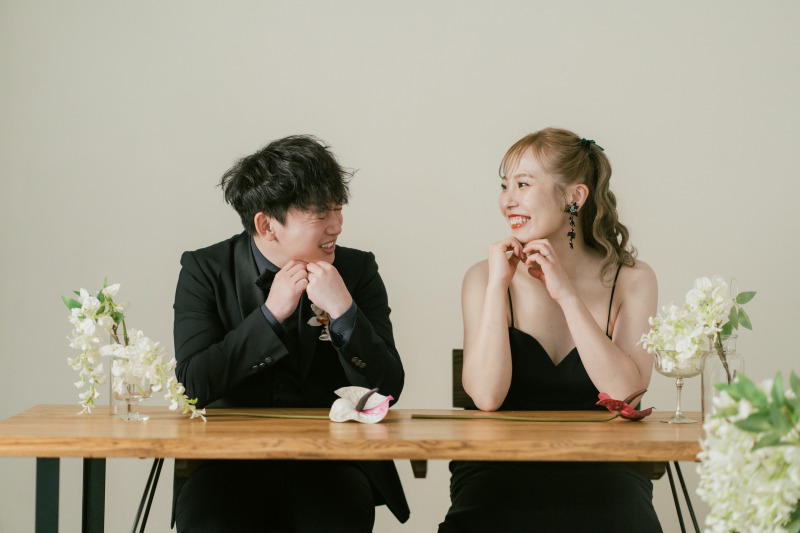 おそろいのポーズで