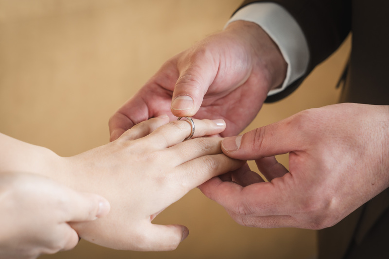 指輪交換シーン