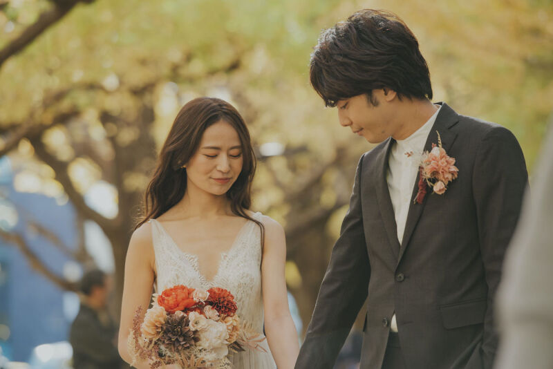 イチョウ並木で撮る季節のロケーションフォト