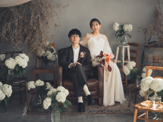 紫陽花に囲まれた贅沢ショット