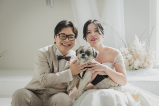 家族やペットも一緒に挙式風フォト