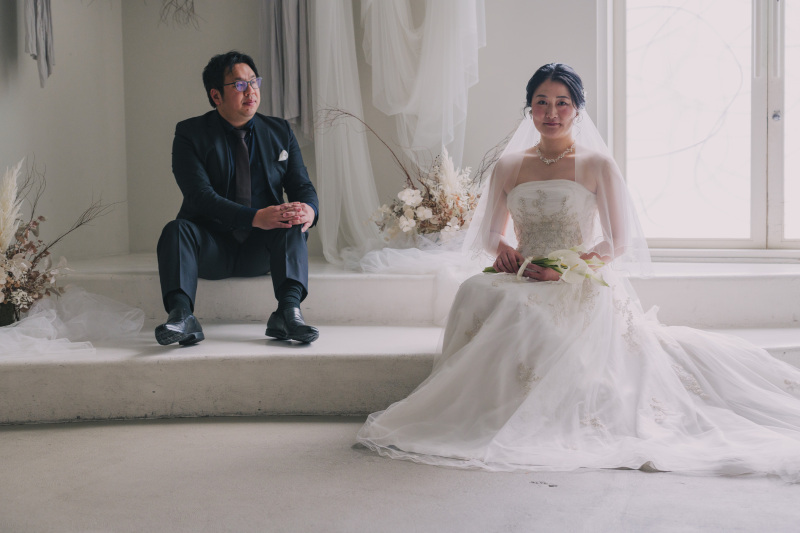 ウェディングドレスにお着替え