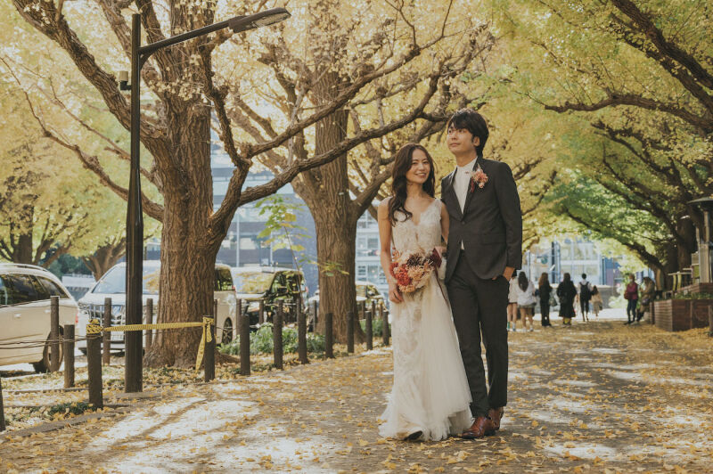 秋らしいロケ撮影