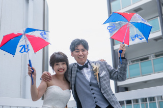 お2人らしい撮影アイテムたくさん