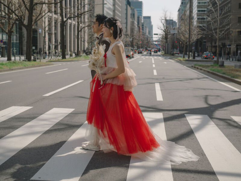 のんびり歩くロケフォト