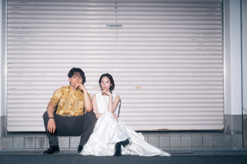 スタジオから出て、堀江の街並みでロケ撮を