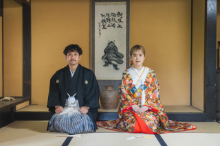 和の建物を使って撮影