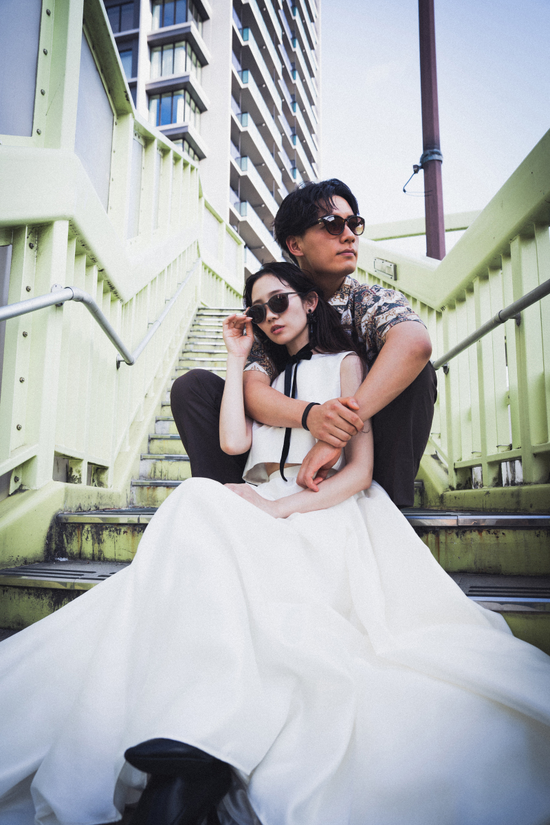 歩道橋×サングラス