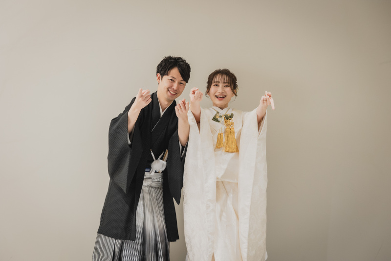 ノリノリで撮影♪和装館内フォト