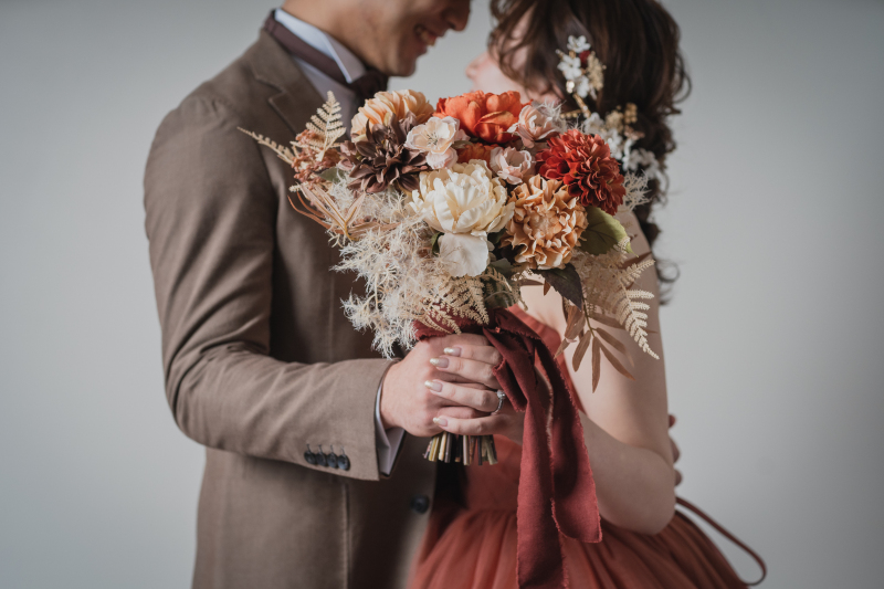 テラコッタカラーのブーケ