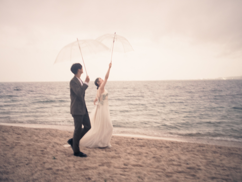 雨を味方につけて