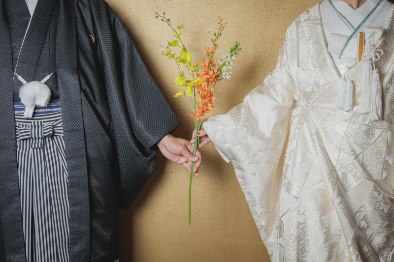 お花を合わせて