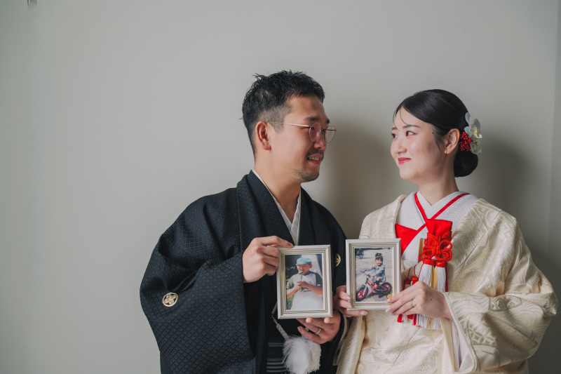 幼少期の面影と一緒に撮るウェディング