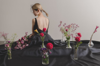 フラワー装飾たくさん♪ウェディング＆ブラックドレスで撮影