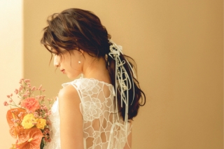 新婦ヘアチェンジ