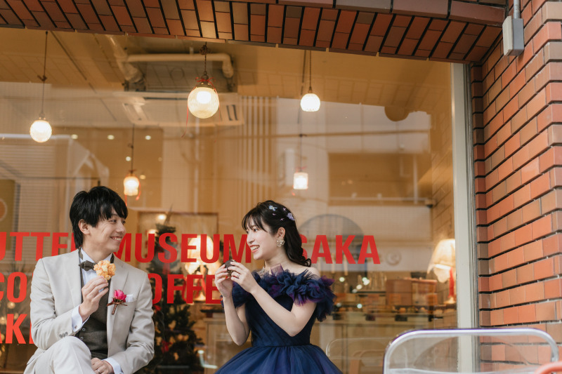 【スタジオ＋街ロケ】南堀江街ロケを巡る 自然体と洗練を叶える欲張りプラン｜スタジオ３０分｜堀江ロケ６０分｜洋装１点｜お手軽ロケ