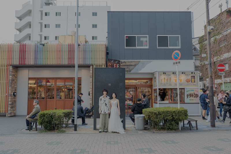 【大阪旅行のついでにフォトウェディング】大阪街フォトプラン｜洋装1着｜移動費込｜１００カット保証｜難波・心斎橋｜通天閣｜鶴橋