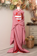 掛下　赤　鹿の子