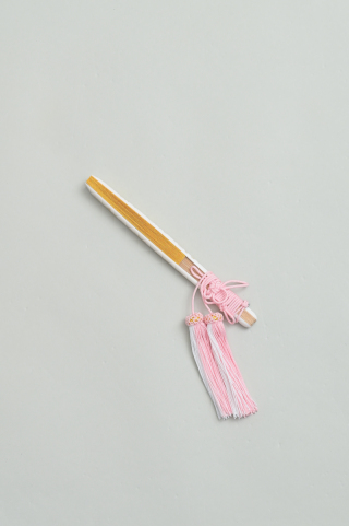 小物　新婦用扇子【ピンク白】