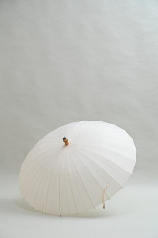 小物　番傘風雨傘【白】