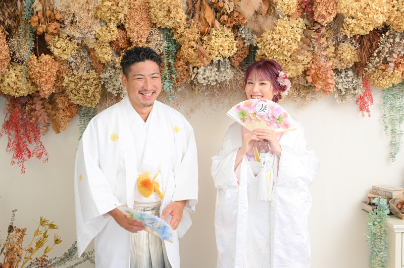 スタジオにて。