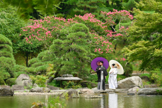 ８月の成田山公園とスタジオの２着プラン