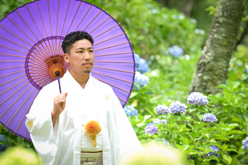 白の紋服がよく似合う！