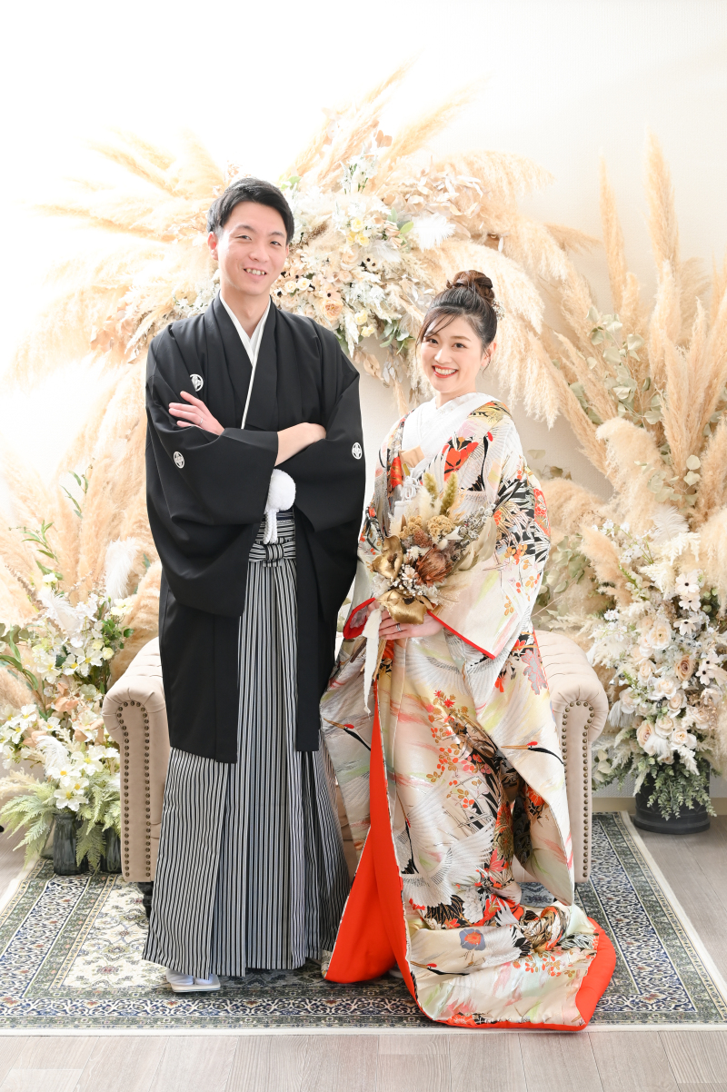 スタジオでは色打掛を!