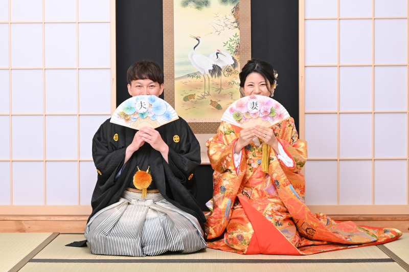 掛け軸セットの前で♪