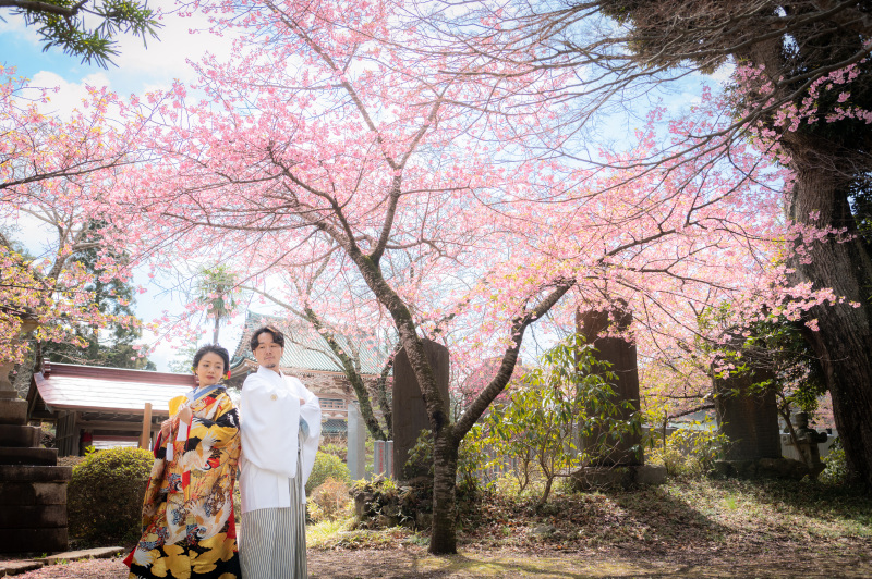 河津桜と一緒に