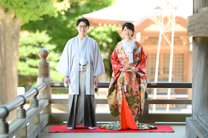 定番のお二人の立ち姿が素敵ですね