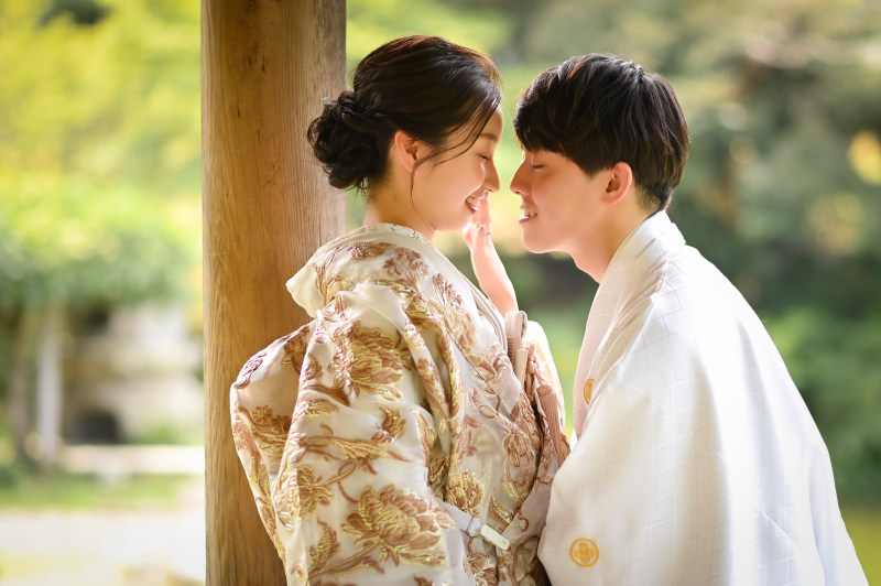 オーガンジー(レース)打掛でロケーション！