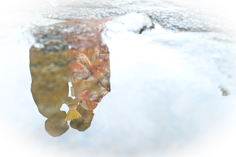 雨の日の成田山公園