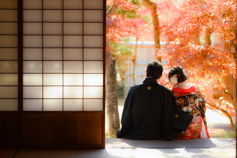 お二人の後ろ姿