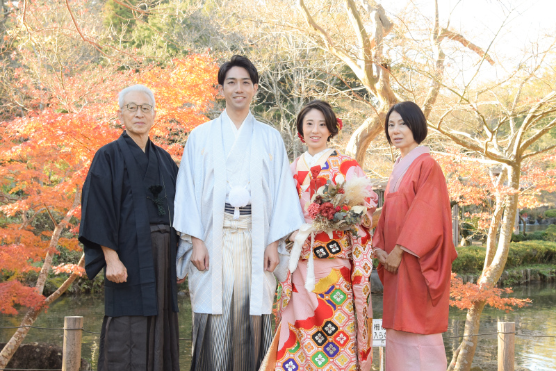 ご両親もお着物で来店