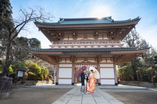 2月撮影｜お得なロケ撮影！和装2着｜東勝寺＋スタジオ・全データ付き・衣裳選び放題！深緑の美しいシーズン！